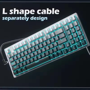 90% Full Size 94 Keys Hot Swappable Outemu Blue Red Switch PBT Keycaps ><b>7</b>-RGB Backlit Mechanical Anti-Ghosting Gaming Keyboard - Product Image 5