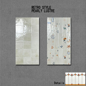 Piastrelle da parete Decorative stile Vintage stile rustico giardinaggio domestico piastrelle in ceramica fiore marrone smalto con texture perla - Product Image 2
