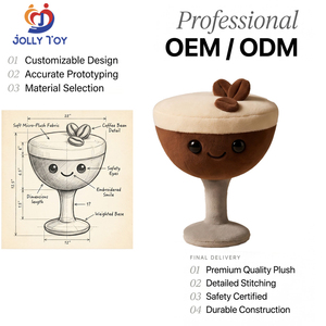 Fabricant direct d'usine de jouets en peluche personnalisés : tasses à <span class=keywords><strong>café</strong></span>, expresso sur mesure et jouets en peluche uniques sur le thème des boissons pour marques, vente en gros - Product Image 1
