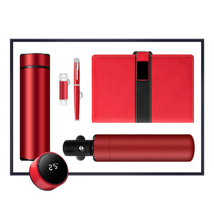 Artículos de lujo Regalos únicos Paraguas A5 Notebook Pen Frasco de vacío Juego de regalo de <span class=keywords><strong>feliz</strong></span> <span class=keywords><strong>cumpleaños</strong></span> Actividades promocionales artículos de regalo - Product Image 1