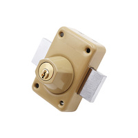 OEM Serrure de porte à jante cylindrique en laiton Clé en acier étanche pour portail extérieur en bois Verrou De Porte Loquet Rotatif De Porte Loquet