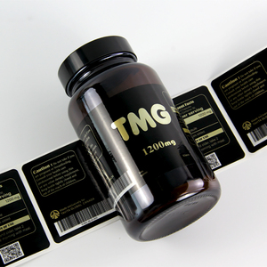 Custom Printed Medicine Bottle <strong>Label</strong> Eco-friendly Waterproof Health <strong>Care</strong> Products Bottle Packaging Sticker Shine Silver <strong>Label</strong> - Product Image 1