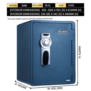 Caja de seguridad a prueba de fuego para el suelo <span class=keywords><strong>del</strong></span> hogar, Tl-30 de seguridad para el suelo, Wasserfest, con cerradura de combinación (2096) - Product Image 5