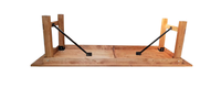 Table de ferme pliable en bois massif de style vintage pour la décoration de mariage et d'événements