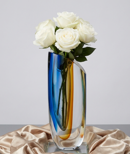 Modern Crystal Glass Table <b>Vase</b> Handmade Art Deco Transparent Flower <b>Vase</b> Decorative Ornament for Wedding Home Decor - Product Image 5