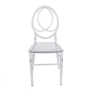 Cadeira de acrílico para casamento, cadeira transparente de policarbonato para casamento