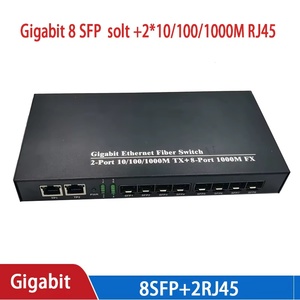 Switch SFP con 8 Puertos SFP y 2 Puertos Ethernet RJ45, Transceptor Óptico, Agregación Gigabit, Fibra Óptica, <span class=keywords><strong>Red</strong></span> <span class=keywords><strong>de</strong></span> Alta Velocidad Estable - Product Image 6