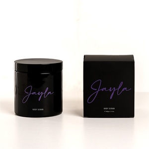 Luxury Body <b>Scrub</b> Manufacturer Jar with White <b>Cap</b> Aluminum Foil Seal Label Design Gift Box & Cellophane Packaging for Wholesale - Product Image 4