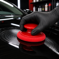 Kit d'application de cire pour voiture avec tampon en mousse souple et flexible, adaptable aux surfaces courbes de la carrosserie pour le detailing automobile