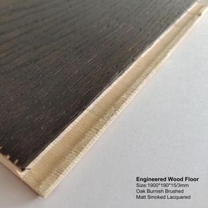 Dễ Dàng Làm Sạch Oak Burnish Chải Matt Sơn Lót <span class=keywords><strong>ELM</strong></span> 3Mm Gỗ <span class=keywords><strong>Veneer</strong></span> Ba Lớp Sàn Thiết Kế - Product Image 2