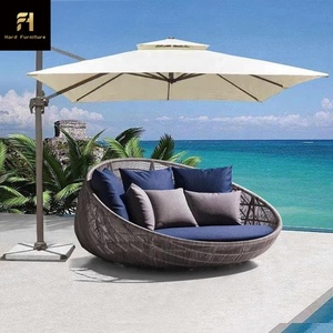 Lit en corde de rotin moderne à vendre Lit en alliage d'aluminium Lit de soleil de loisirs portable en osier pour <span class=keywords><strong>jardin</strong></span> extérieur Parc Hôtel Utilisation - Product Image 6