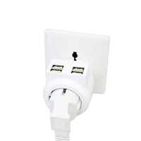 Prise murale USB 4 ports avec 1 prise CA, haute qualité, vente chaude, prix usine, usage commercial, certifiée GS