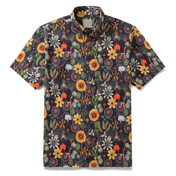 2024 New Fashion Vacation Custom Hawaiian Printed Shirts Your Own Logo