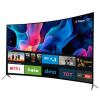 Téléviseur intelligent LED incurvé personnalisé 50/55/65/75 pouces 4K Android avec Wi-Fi