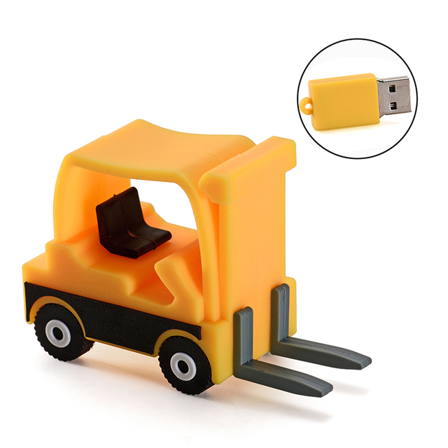 Forklift Truck Model USB 2.0 Flash Drive Creative 8GB Cartoon 3D New Stock