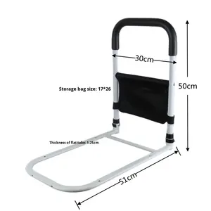 Rehausseur de siège de toilette ergonomique de haute qualité en PE avec main courante, équipement de sécurité pour salle de bain pour les personnes âgées - Product Image 4