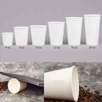 Tasses à café noires jetables à paroi unique écologiques personnalisées de 6 oz 8 oz 12 oz avec couvercles en PLA pour café chaud à emporter