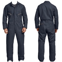 Overol de Trabajo Industrial para Hombre, Overol de Mecánico de Algodón y Poliéster Resistente, Ropa de Trabajo Protectora de Manga Larga para Taller