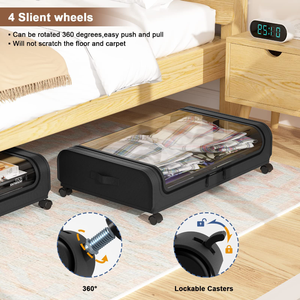 All'ingrosso camera da letto vestiti scarpe coperte organizzatore cassetto sotto il letto contenitori di stoccaggio <span class=keywords><strong>con</strong></span> <span class=keywords><strong>ruote</strong></span> - Product Image 3