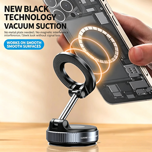 Nouveau support de téléphone de bureau en silicone à adsorption sous vide, triple axe, rotatif à 360°, hauteur réglable, pliable, avec ventouse - Product Image 2
