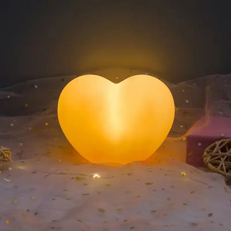 2024 Decorate Light Red Heart Shaped Small Night Led Table Lamp Giant Heart Light for Valentines Mothers Day
