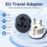 Adaptateur de voyage ZHNL 16A 250V, prise de chargeur en plastique standard allemand, conversion en norme russe et européenne