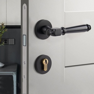 Manija de Puerta Interior de Latón de Alta Calidad, Manija de Puerta de Bronce Envejecido para Apartamento, Hotel, Villa, Sistema de Herrajes para Puertas de Madera - Product Image 2