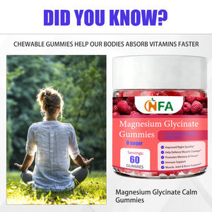 Gummies de glycinate de magnésium OEM en gros de haute qualité pour une meilleure qualité de sommeil et la prévention des crampes musculaires - Product Image 6
