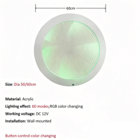 Tunnel lumineux LED blanc à commande tactile DIY pour l'autisme, miroir infini 3D mural, équipement visuel apaisant pour enfants