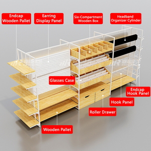 Miniso Phong Cách Hiện Đại siêu thị kệ trưng bày kệ cửa hàng bán lẻ sàn đứng kim loại backless hiển thị đứng có thể tháo rời - Product Image 5