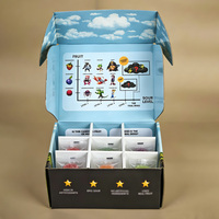 Boîte d'emballage en carton ondulé avec insert divisé, impression personnalisée du logo, laminage brillant, pour sachets de snacks, bonbons, cadeaux, envoi postal