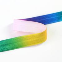 Ruban Gros-Grain en Polyester Imprimé Arc-en-Ciel Personnalisé en Gros pour Emballage Cadeau, Nœuds pour Cheveux et Décoration Artisanale DIY