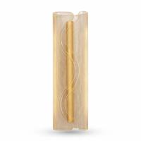 Applique murale LED cylindrique moderne en acrylique, style italien de luxe, avec maille ondulée dorée, tendance 2026, pour chambre d'hôtel