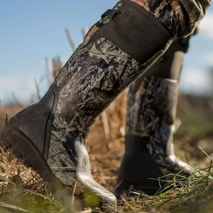 Bottes de chasse en caoutchouc pour homme, antidérapantes, imperméables, en néoprène - Product Image 5