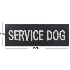 Cross-Border Venda Quente 3D PVC Denim Pet Tag Serviço Cão K9 Patch Bordado Gancho & <span class=keywords><strong>Loop</strong></span> Vestuário - Product Image 3