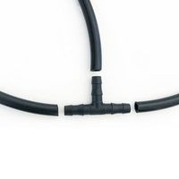 Raccord en T à double barbelure de 7 mm pour irrigation goutte à goutte, connecteur de tuyau micro-pulvérisateur pour pot de jardin, pour tuyau d'arrosage de ferme et verger