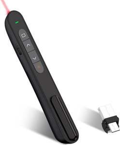 Stylo pointeur laser multifonctionnel 2,4 G sans fil avec connexion USB pour la <span class=keywords><strong>présentation</strong></span> <span class=keywords><strong>PPT</strong></span>, l'enseignement et les discours - Product Image 1