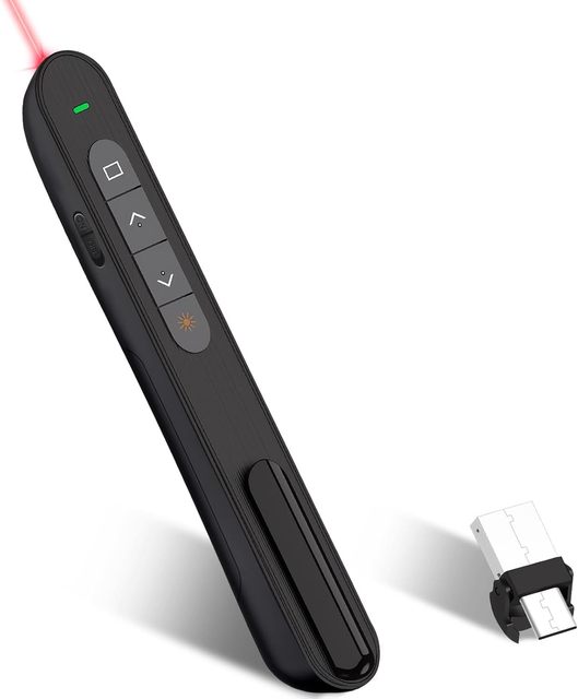 Multifunctional 2.4G Wireless USB Connection Laser Pointer Page Turning Pen for PPT Presentation Teaching Speech