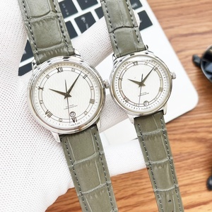 Montre de luxe haut de gamme avec mouvement mécanique automatique, bracelet en cuir de crocodile, index des heures en chiffres romains pour Omegaes - Product Image 3