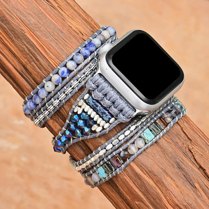 <span class=keywords><strong>Correa</strong></span> de reloj de 5 capas con cuentas de <span class=keywords><strong>piedra</strong></span> natural, estilo bohemio, tejida, para <span class=keywords><strong>Apple</strong></span> <span class=keywords><strong>Watch</strong></span> - Product Image 6