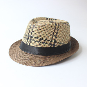 Cappello Panama Estivo da Uomo, Stile Trilby, per Spiaggia e Viaggi, Cappello <span class=keywords><strong>di</strong></span> Paglia Cubano a Tesa Corta, Fedora in Paglia per Uomo - Product Image 3