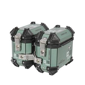 Ensemble de 3 pièces de valises latérales et de coffre supérieur en alliage d'aluminium étanche de 18L et <span class=keywords><strong>45L</strong></span> avec autocollants pour moto scooter CC110 PG-1 - Product Image 5