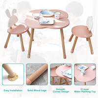 Ensemble table et chaise d'étude pour enfants en bois durable, écologique et moderne, pour l'école et la maternelle
