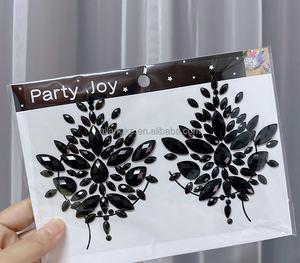 Commercio all'ingrosso Sexy diamante Silicone copertura per capezzolo strass adesivo sul petto-pasticcini accessori biancheria intima - Product Image 2