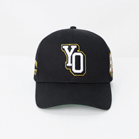 Gorra de Béisbol de Sarga de Algodón con Visera Curva, Letra Varsity Bordada en 3D en la Parte Delantera, Parche Bordado, Estilo Vintage Universitario, Gorra Snapback Urbana