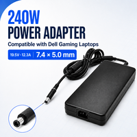Adaptateur d'alimentation pour ordinateur portable haute puissance 240W 19.5V 12.3A 7.4x5.0mm Protection OTP Prise universelle pour ordinateur portable de jeu