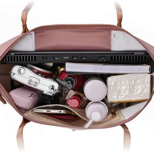 กระเป๋าโท้ทไนลอนแบบพับได้ น้ำหนักเบา กว้างขวาง พร้อมหูหิ้วด้านบน เหมาะสำหรับทำงาน ท่องเที่ยว หรือใช้ในชีวิตประจำวัน - Product Image 5