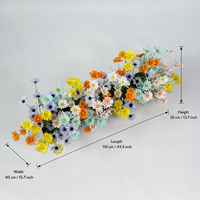 Fleurs artificielles personnalisées pour allée de mariage, arrangement de sol en prairie de fleurs sauvages pour la décoration d'événements