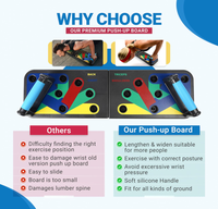 Gran oferta 13 en 1 Sistema de ejercicio físico de entrenamiento Premium logotipo personalizado plegable ABS Push-up Board Pull Training Rack para uso doméstico