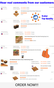 Envío Gratuito, Baldosas de <span class=keywords><strong>Madera</strong></span> de Acacia <span class=keywords><strong>para</strong></span> Terraza de 12 x 12 Pulgadas, Baldosas de <span class=keywords><strong>Madera</strong></span> Encajables <span class=keywords><strong>para</strong></span> Patio, Jardín y Hogar - Product Image 2
